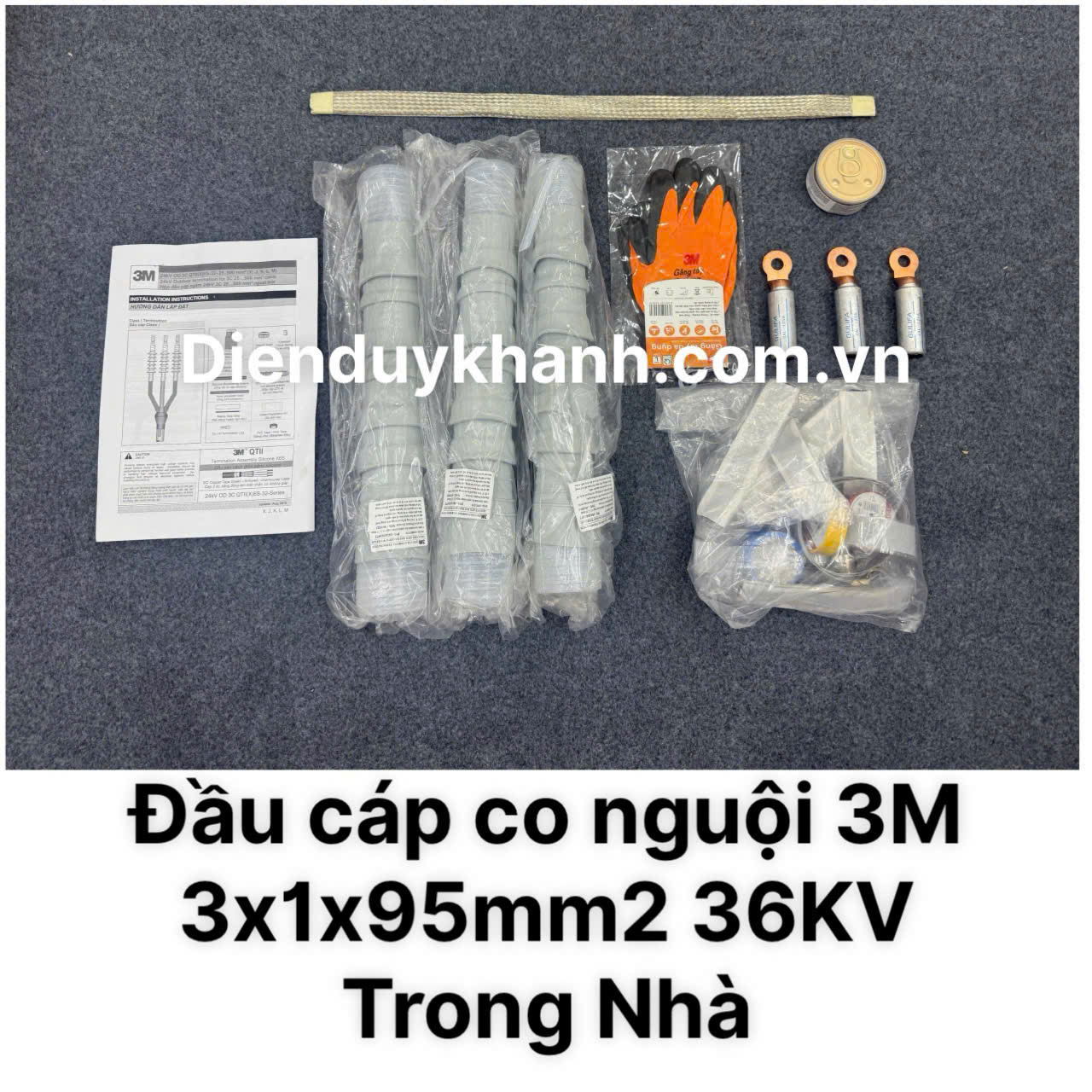 Đầu Cáp Co Nguội Trung Thế Trong Nhà 36KV OD 1C QTII(K)6S-13-95 ( 3x1x95mm2)
